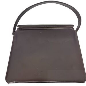 Vintage‎ Theodor California Handbag Brown Purse with GoldTone Trim and Clasp